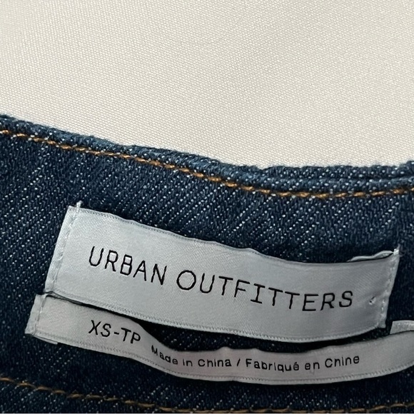 Urban Outfitters Rainbow Stripe Denim Halter Romper - Picture 3 of 3